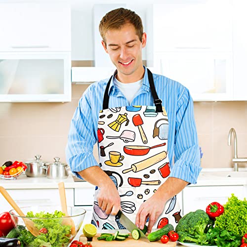 Sosolong Adjustable Waterproof Apron, Apron with 2 Pockets Cooking Kitchen Aprons for Women Men Chef, Adult Gifts - Image 3
