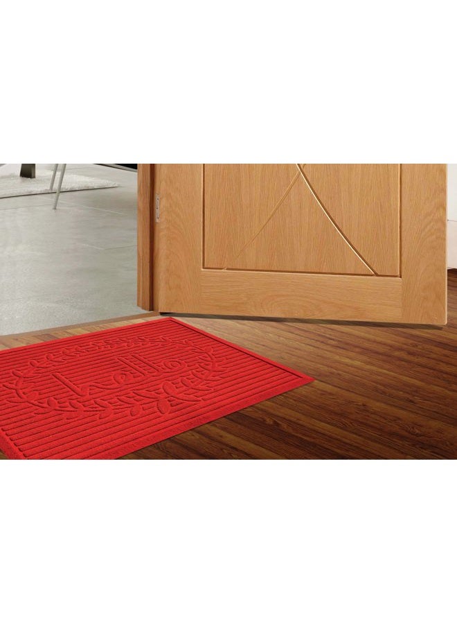 Calloway Mills 103142436 Poly Hello Indoor/Outdoor Mat, 24" x 36", Red - Image 3