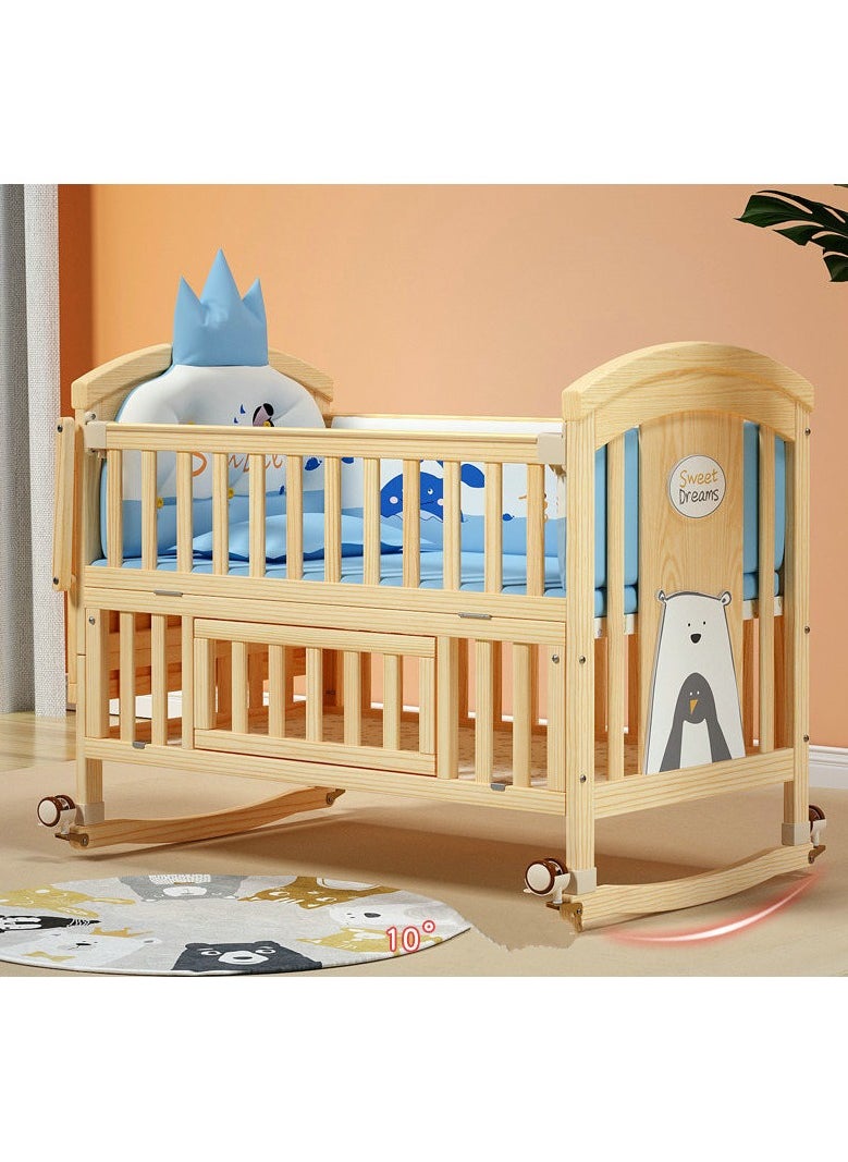 FUN MOMENT Wooden children's bed with wardrobe, extendable from 120 × 60 cm to 150×60 cm  - Image 4