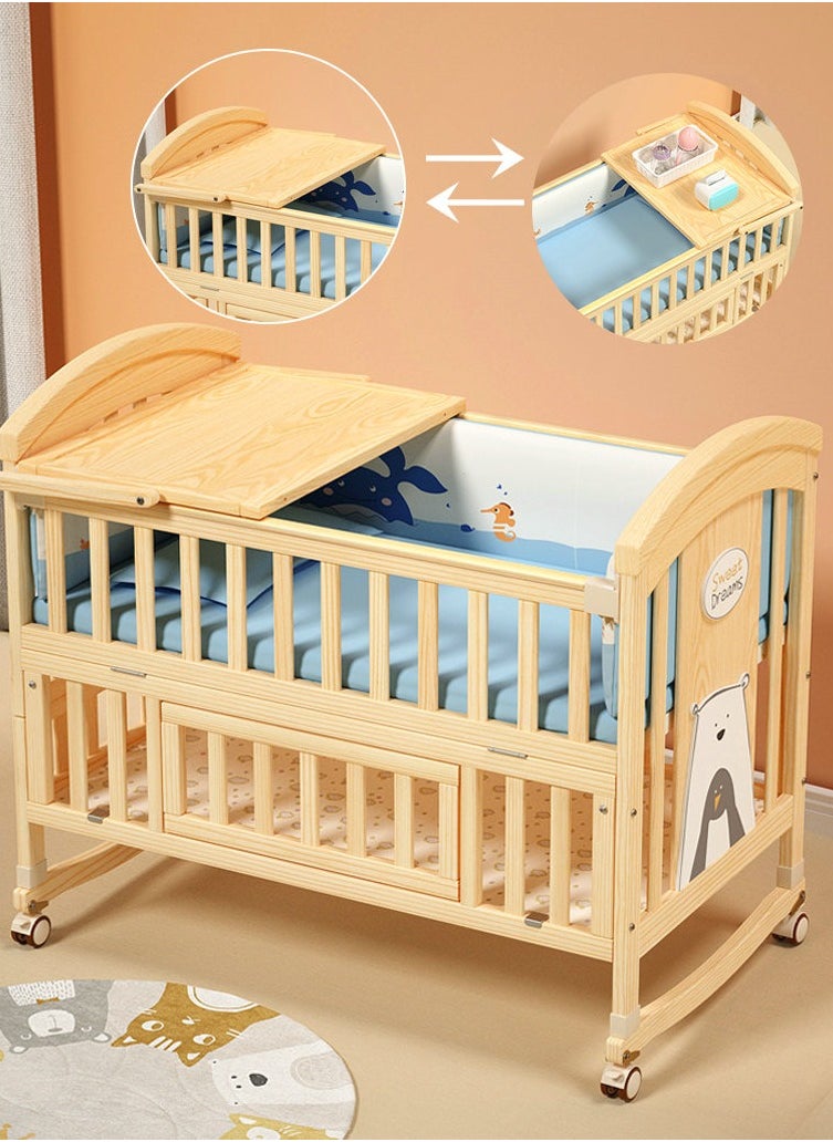 FUN MOMENT Wooden children's bed with wardrobe, extendable from 120 × 60 cm to 150×60 cm  - Image 5