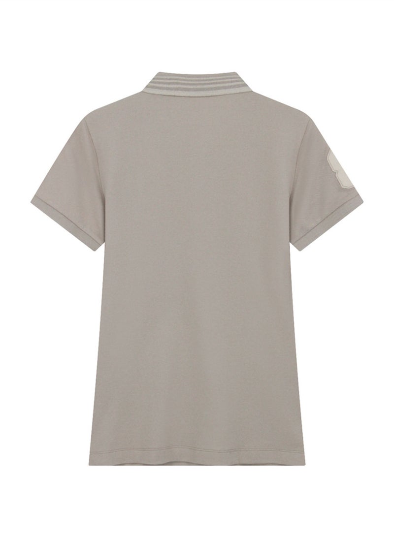 GIORDANO Women’s Slim Pique Polo with 3D Lion Embroidery - Image 2