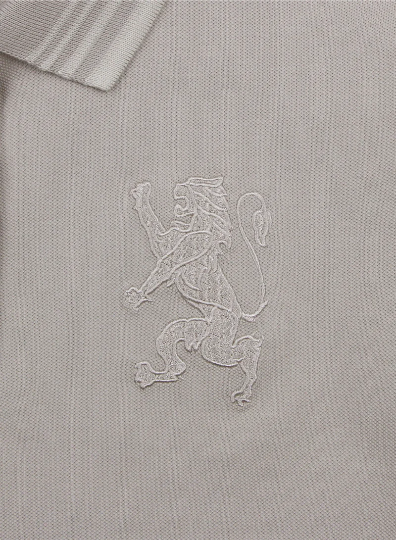 GIORDANO  Women’s Slim Pique Polo with 3D Lion Embroidery for Women | Best Price UAE
