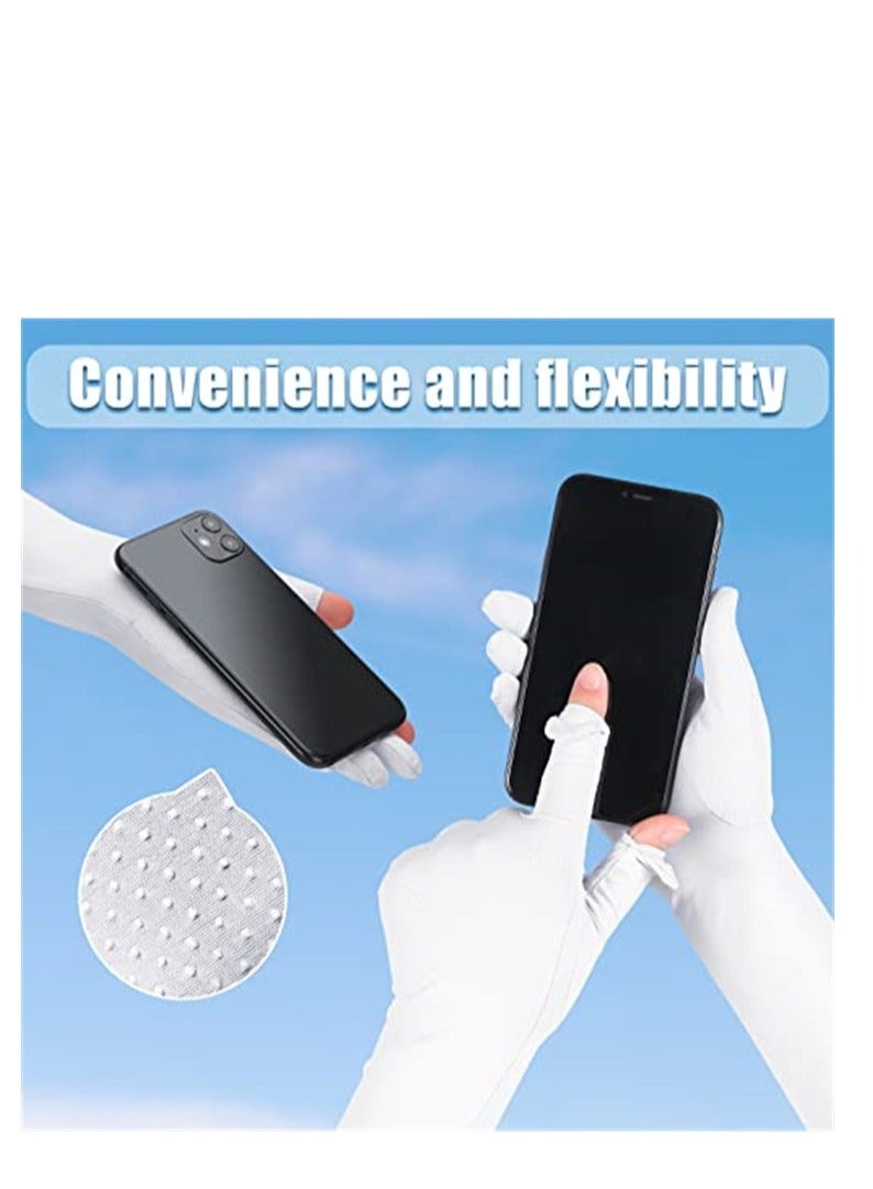 Loquat 2 Pairs UV Long Sun Gloves Women's Sunblock Driving Gloves Sun Protective for Outdoor Sports - Image 3