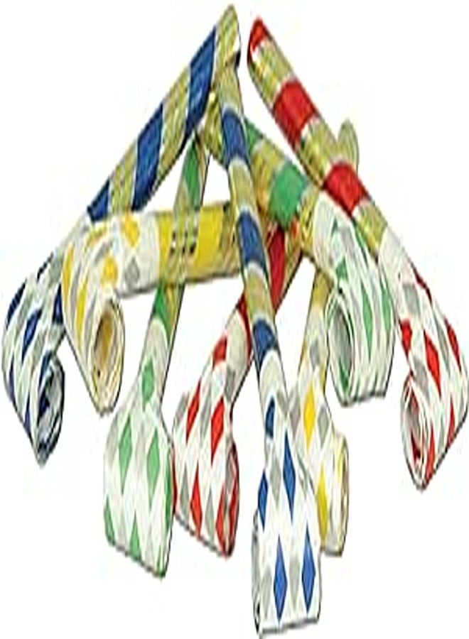 16 Inches Super-Tube Noiseless Blowouts (Pack of 3, 24 Blowouts Total) Party Favors, Goody Bag Fillers, School, Classroom Events