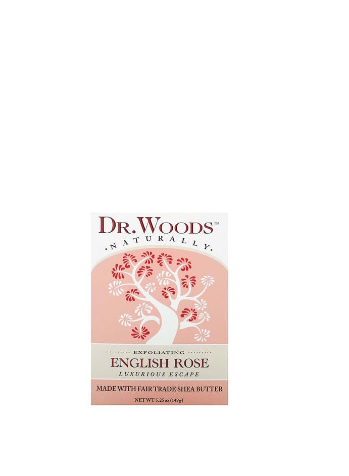 Dr. Woods Exfoliating Bar Soap, English Rose , 5.25 oz (149 g) 