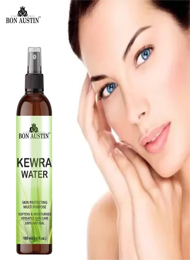 Bon Austin 100% Pure Kewra Water Cleanses The Pores, Remedies Acne, Revives Skin Cells And Provides Intense Moisturization Pack of 3 of 100ML (300ML) - Image 3
