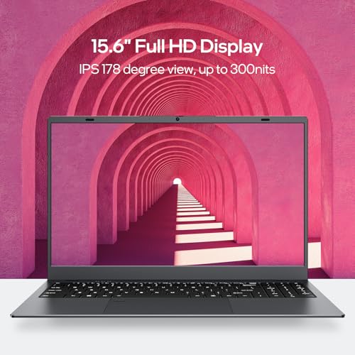 UOWAMOU 15.6-inch, 16GB RAM, 512GB SSD, FHD IPS Display Laptop Computer, N5095 Quad Core, 2.4/5G WiFi, BT4.2 Backlit and Fingerprint, Lightweight and Portable - Image 3