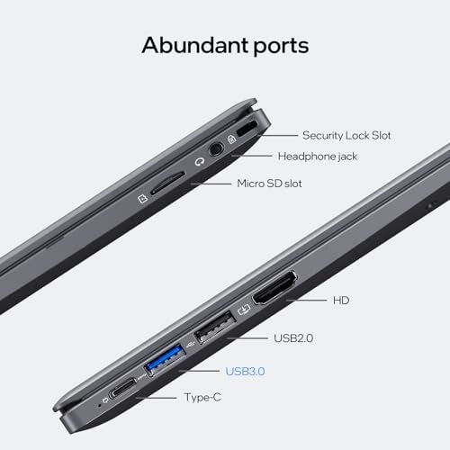 UOWAMOU 15.6-inch, 16GB RAM, 512GB SSD, FHD IPS Display Laptop Computer, N5095 Quad Core, 2.4/5G WiFi, BT4.2 Backlit and Fingerprint, Lightweight and Portable - Image 5