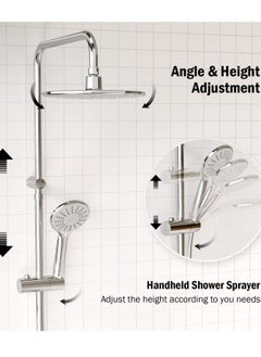 Jomoo Shower Set, Bathroom Rainfall Showers Kit with 3-Function Handheld Shower Heads and 150cm Shower Hose, High Pressure Shower System, Chrome  - Image 5