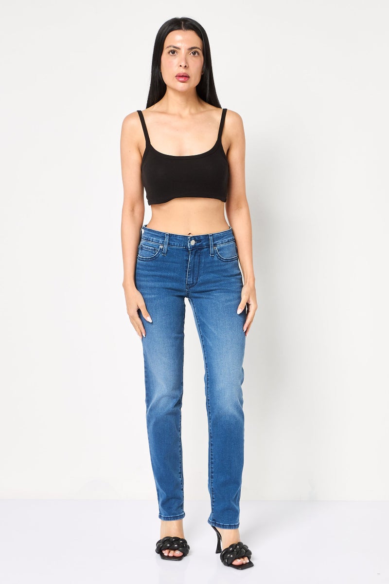 Levi's Women Slim Fit Wash Stretchable Denim, Mid Blue - Image 2