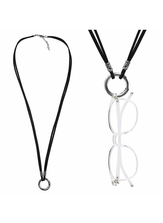 TERAISE Glasses Holder Brooch Classic Fashion Metal Ring Sunglasses Necklace Simple Design Brooch Jewelry, Large, Metal - Image 2