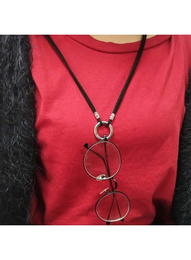 TERAISE Glasses Holder Brooch Classic Fashion Metal Ring Sunglasses Necklace Simple Design Brooch Jewelry, Large, Metal - Image 3