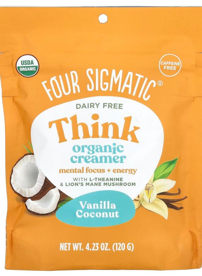 Four Sigmatic Think Organic Creamer Dairy Free Vanilla Coconut 4.23 oz (120 g)
