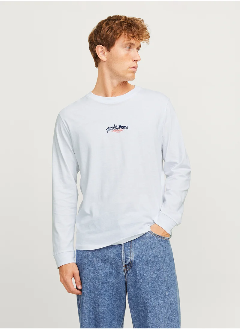 جاك اند جونز Graphic Crew Neck Sweatshirt