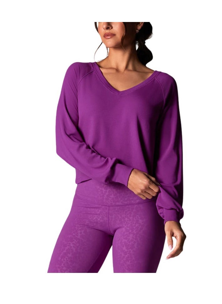 TAVI RIB LONG SLEEVE VIOLET - Image 2