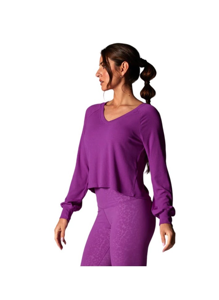 TAVI RIB LONG SLEEVE VIOLET - Image 3