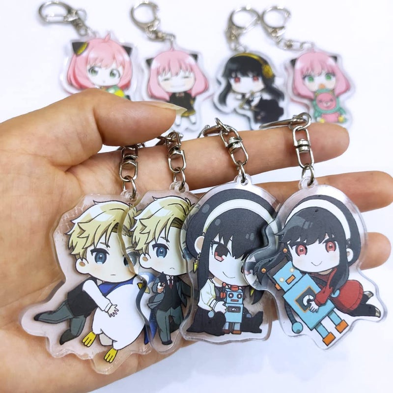 JCvCX JCvCX 8pcs Spy Keychians Cosplay Keychain Car Keyring Key Tag for Adult  - Image 5