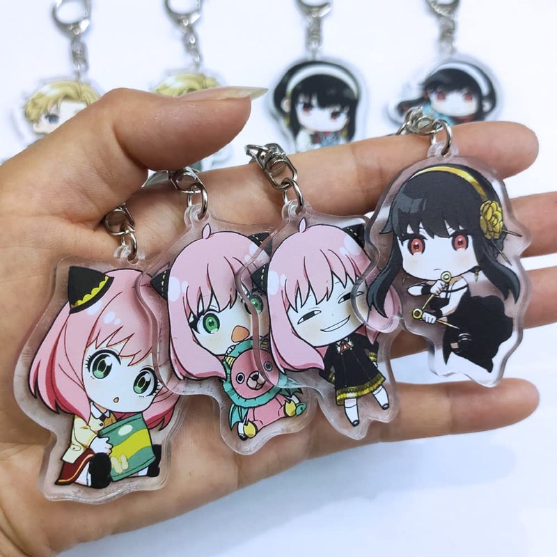 JCvCX JCvCX 8pcs Spy Keychians Cosplay Keychain Car Keyring Key Tag for Adult  - Image 4