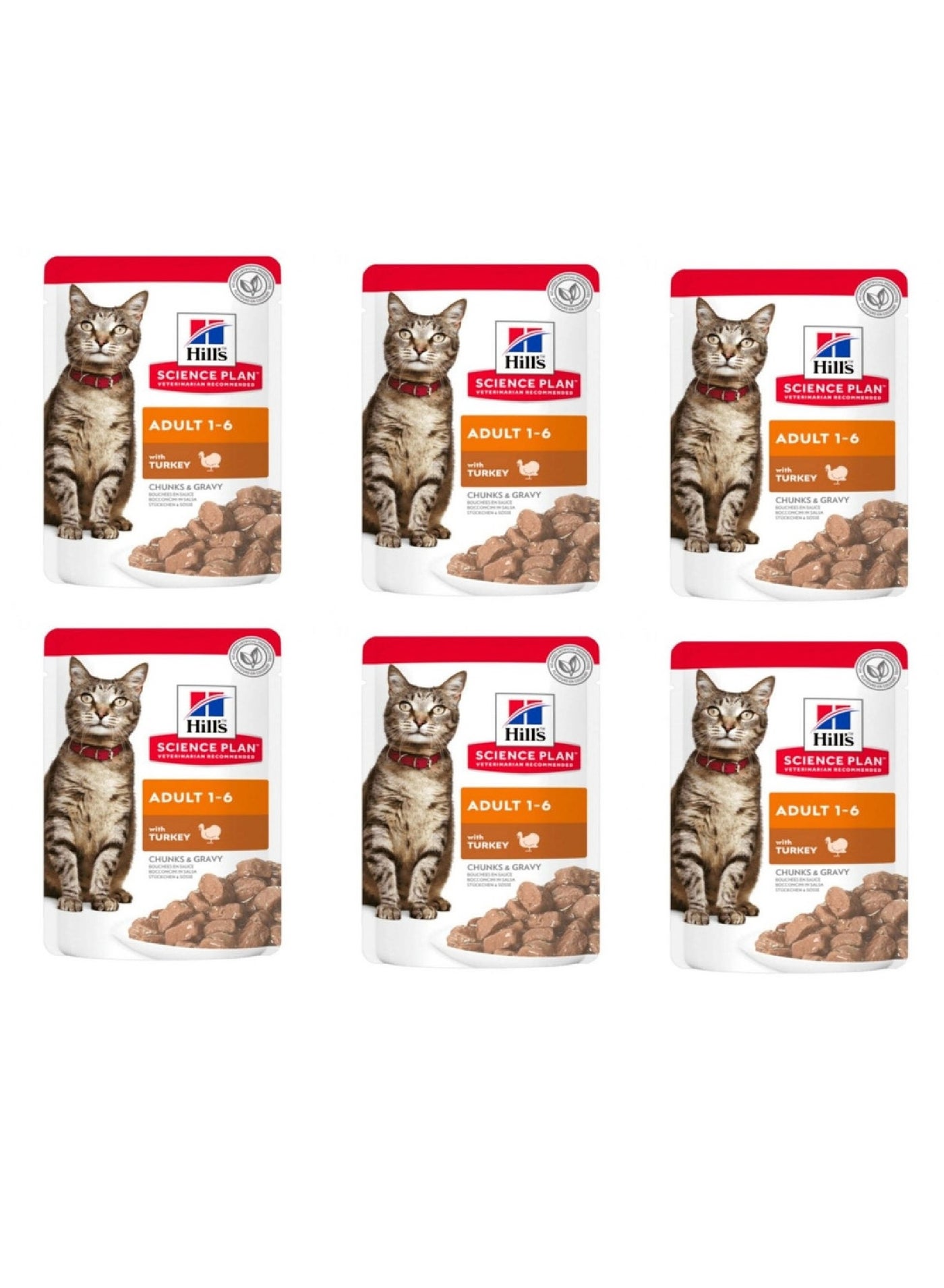 Hill's Science Plan Adult Wet Cat Food Turkey Pouches (85g x 6 Pcs ) - 6 Pieces