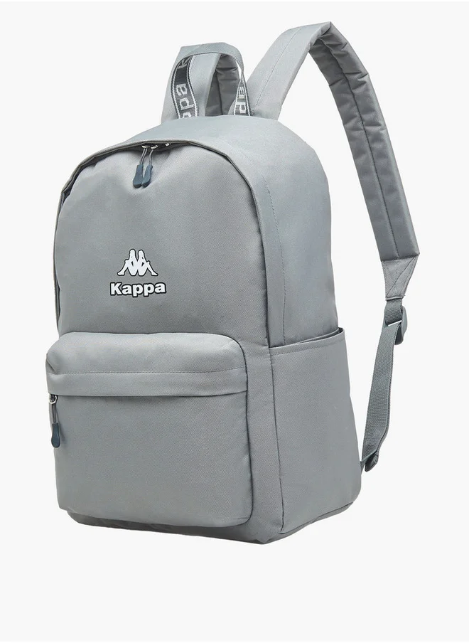 Kappa Logo Print School Backpack with Zip Closure and Adjustable Strap - 29x15x42 cm