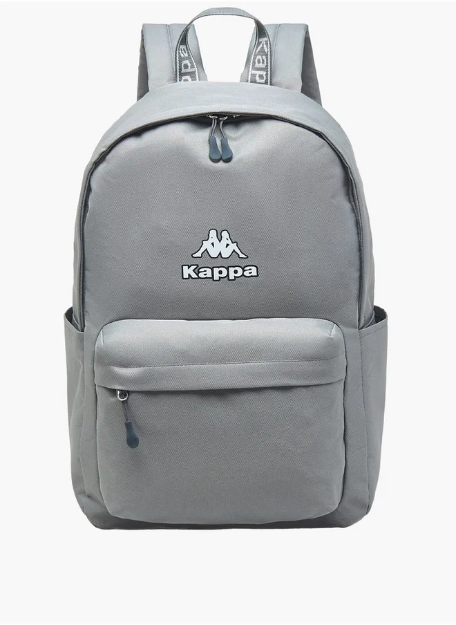Kappa Logo Print School Backpack with Zip Closure and Adjustable Strap - 29x15x42 cm