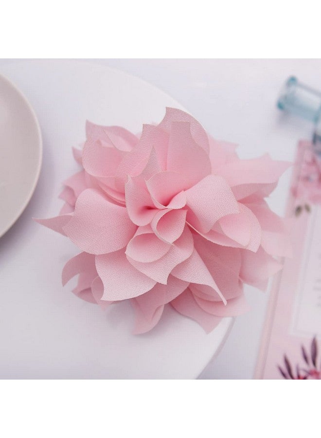Merdia Lady Peony Silk Party Wedding Brooch Corsage Hair Head Clip Headdress Flowers (Pink Color&Acutiflorous) - Image 4