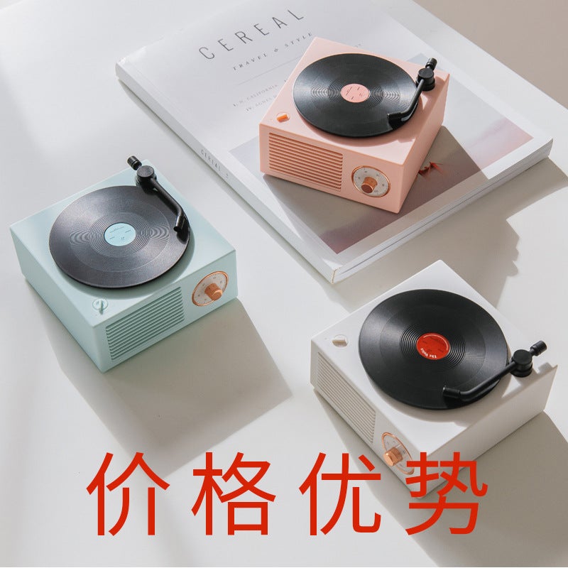 New Retro Record Player Atomic Vinyl Speaker Birthday Gift Small Speaker Portable Gift Bluetooth Audio - Image 2