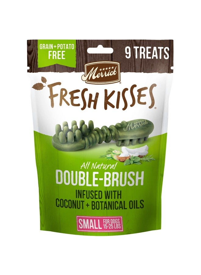 ميريك علكات أسنان طبيعية من ميريك فريش كيسز، غنية بجوز الهند والزيوت النباتية، للكلاب الصغيرة (15-25 رطلاً) - عبوة من 9 قطع - Image 1