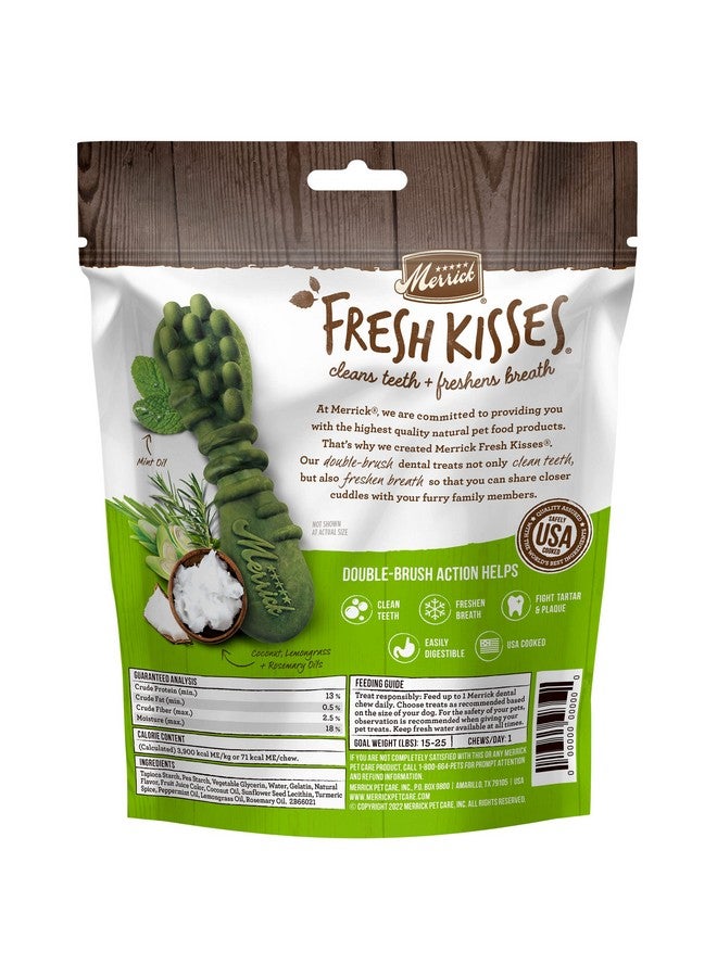 ميريك علكات أسنان طبيعية من ميريك فريش كيسز، غنية بجوز الهند والزيوت النباتية، للكلاب الصغيرة (15-25 رطلاً) - عبوة من 9 قطع - Image 5