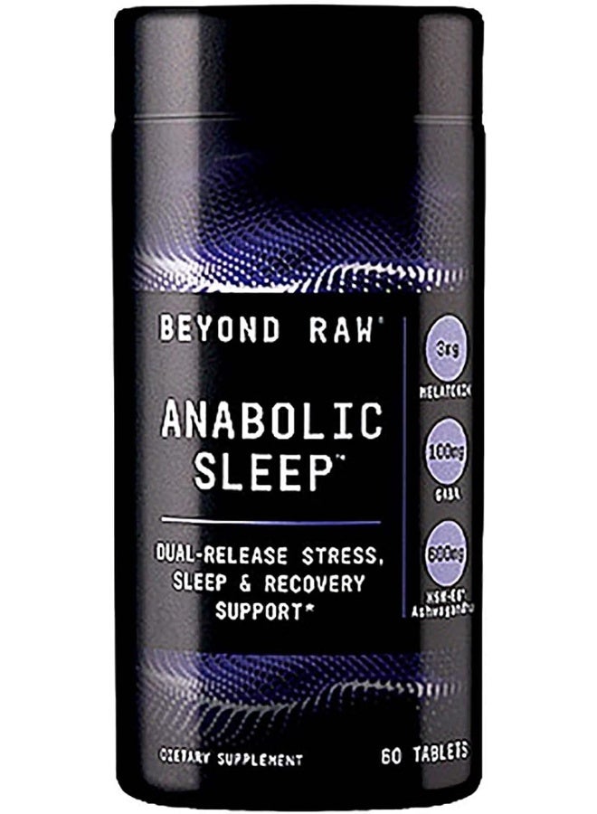 Beyond Raw Anabolic Sleep | Duel-Release Stress, Sleep, & Recovery Support | 60 Count - Image 1