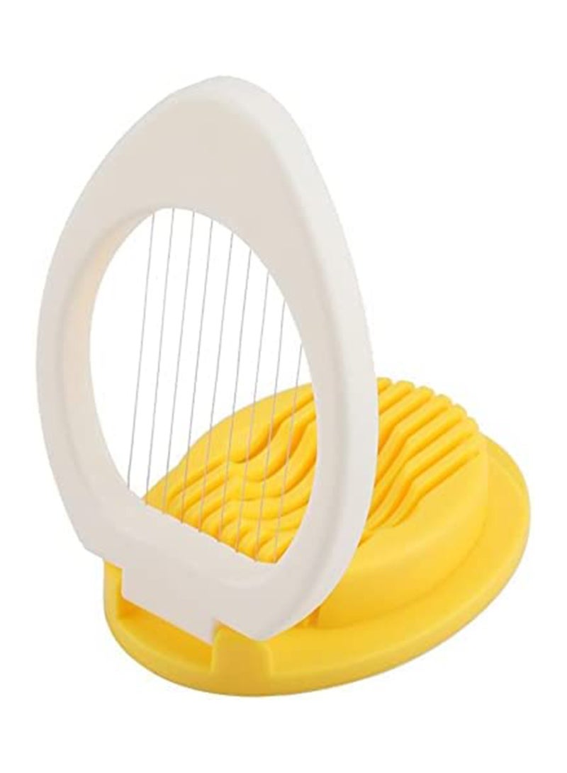 SYOSI Egg Slicer Cutter Heavy Duty Hard Boiled Eggs Dicer Chopper Stainless Steel Wire Fruit Garnish Plastic Separator Peeler for Wedger Ham Banana and Strawberry - Image 4