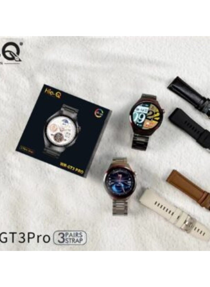 Hie-Q Smart Watch (WR-GT3 Pro) – Advanced Fitness Tracking, Heart Rate & Oxygen Monitoring, Long Battery Life, Waterproof IP68, Sleep Analysis, Stylish AMOLED Display, Multi-Sport Modes, Smart Notifications, Compatible with iOS & Android, Men's & Women's Smartwatch - Image 3