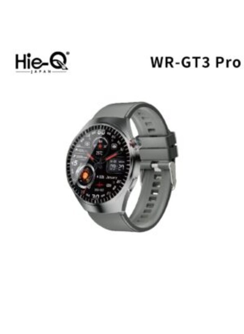 Hie-Q Smart Watch (WR-GT3 Pro) – Advanced Fitness Tracking, Heart Rate & Oxygen Monitoring, Long Battery Life, Waterproof IP68, Sleep Analysis, Stylish AMOLED Display, Multi-Sport Modes, Smart Notifications, Compatible with iOS & Android, Men's & Women's Smartwatch - Image 1