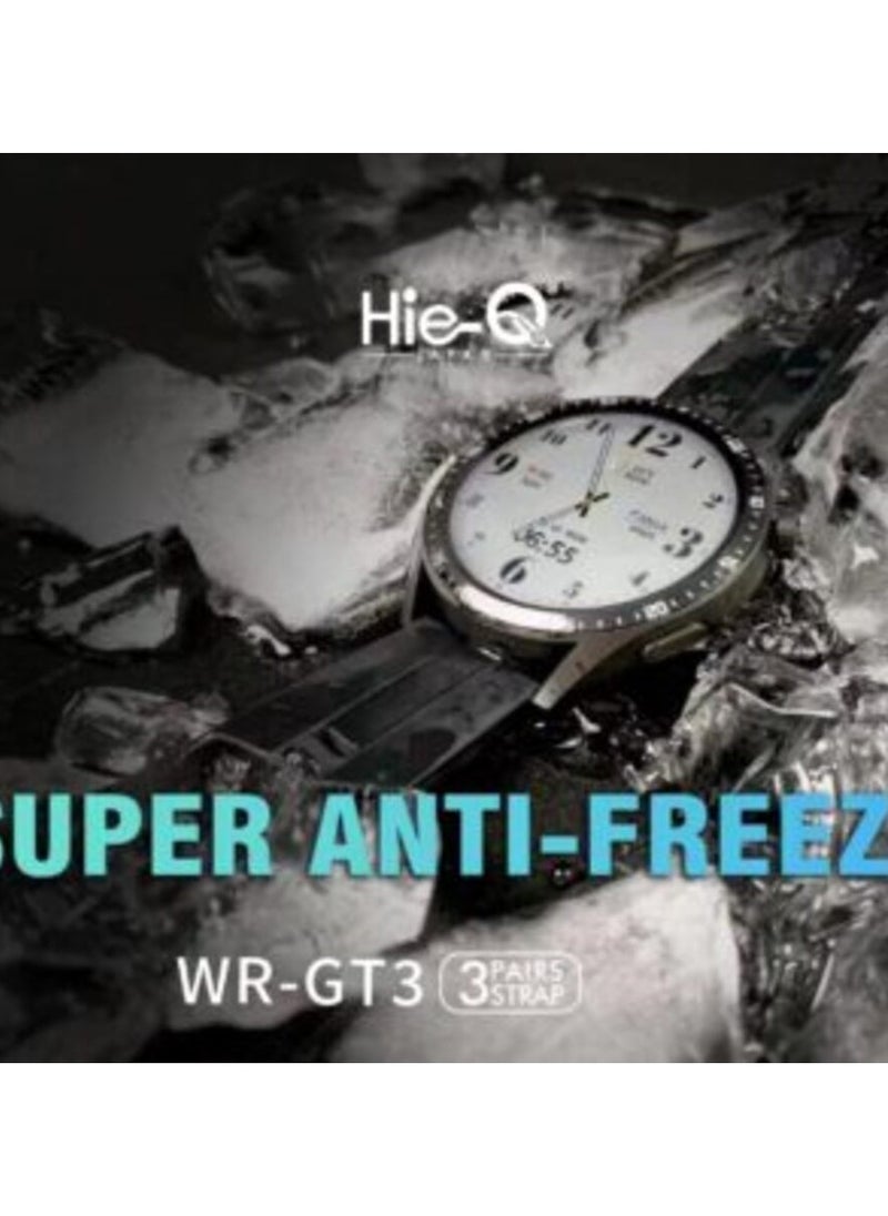 Hie-Q Smart Watch (WR-GT3 Pro) – Advanced Fitness Tracking, Heart Rate & Oxygen Monitoring, Long Battery Life, Waterproof IP68, Sleep Analysis, Stylish AMOLED Display, Multi-Sport Modes, Smart Notifications, Compatible with iOS & Android, Men's & Women's Smartwatch - Image 2