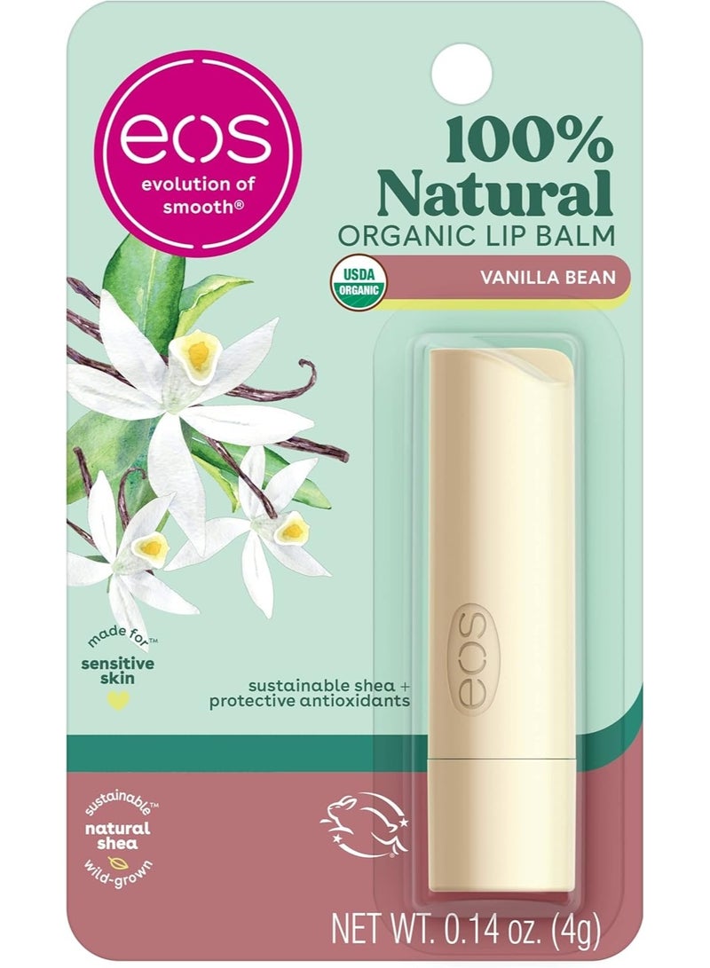 eos 100% Natural & Organic Lip Balm Stick- Vanilla Bean | All-Day Moisture Lip Care Products | 0.14 oz - Image 1