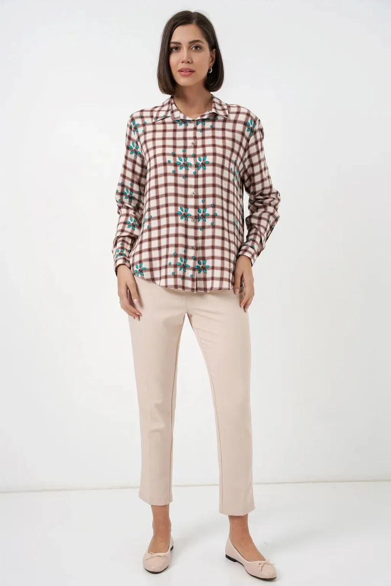 Big Dart BDART Plaid Button-up Shirt with Shirt Collar