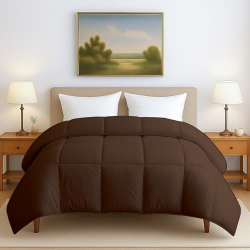 Bhoomi Impex Bed Comforter - Double Size - Chocolate 300 GSM Quilt Blanket Rajai – Winter Warm Down Alternative Duvet Insert with Corner Ties - Image 2