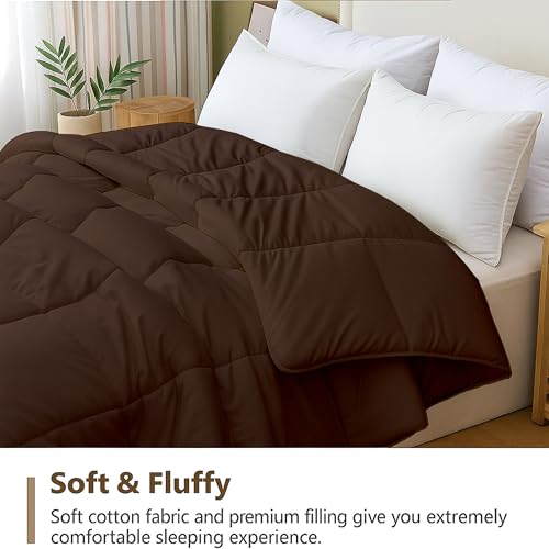 Bhoomi Impex Bed Comforter - Double Size - Chocolate 300 GSM Quilt Blanket Rajai – Winter Warm Down Alternative Duvet Insert with Corner Ties - Image 3