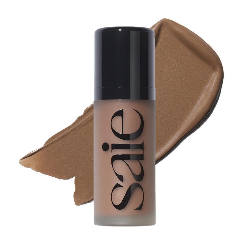 Saie Dew Bronze - Hydrating Liquid Bronzer Stick For a Sun Kissed Glow - Liquid Contour Stick Infused with Nourishing Skin Care Ingredients - Sculpted Face Makeup Essential - Salt (0.4 oz) - Image 1