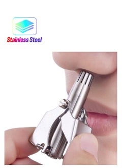 Nose Hair Trimmer for Men Manual Stainless Steel Washable Nasal Hair Remover