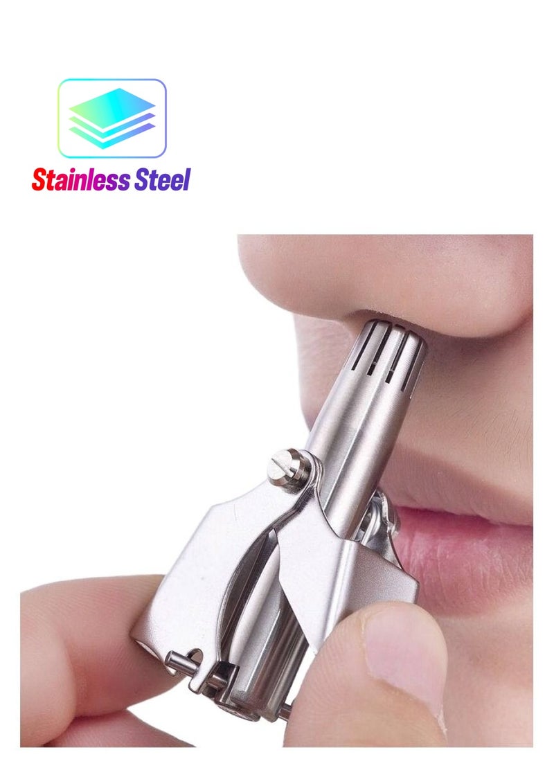 Generic - Nose Hair Trimmer for Men Manual Stainless Steel Washable Nasal Hair Remover - Image 1
