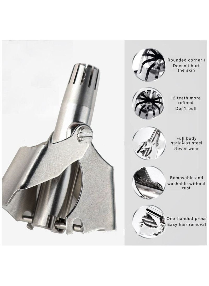 Generic - Nose Hair Trimmer for Men Manual Stainless Steel Washable Nasal Hair Remover - Image 1