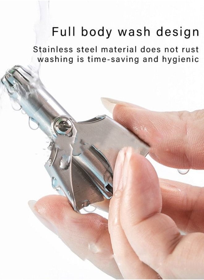 Generic - Nose Hair Trimmer for Men Manual Stainless Steel Washable Nasal Hair Remover - Image 1