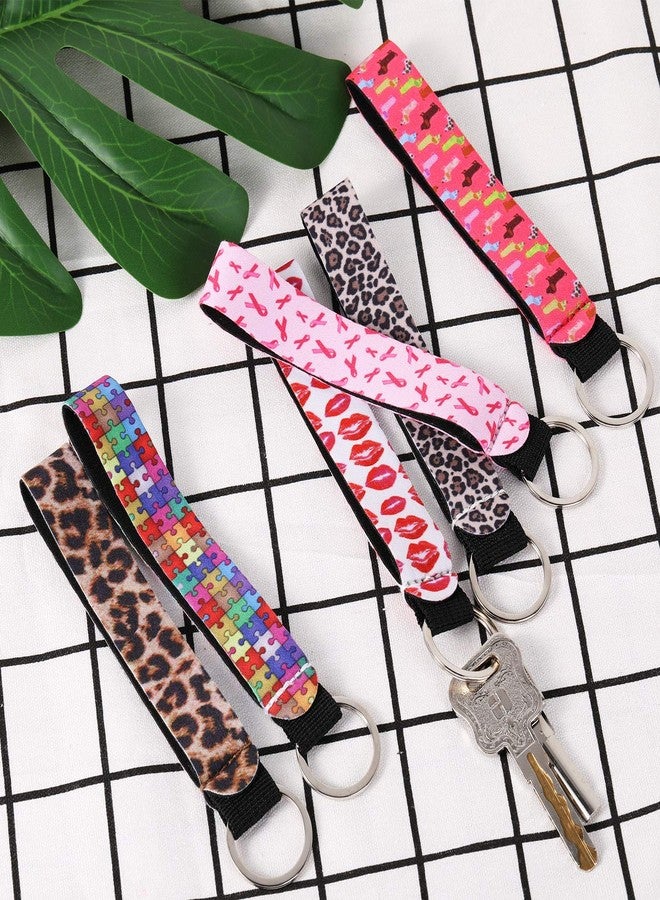 Yaomiao 30 Pieces Neoprene Wristlet Keychain bulk Lanyard Hand Wrist Strap Keychain for Women - Image 4