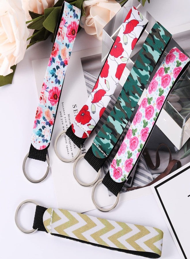 Yaomiao 30 Pieces Neoprene Wristlet Keychain bulk Lanyard Hand Wrist Strap Keychain for Women - Image 5