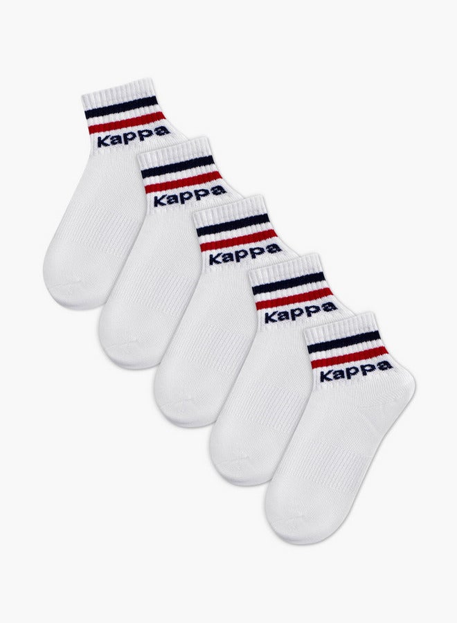 Kappa Logo Print Non Terry Sports Socks - Set of 5  - Image 1