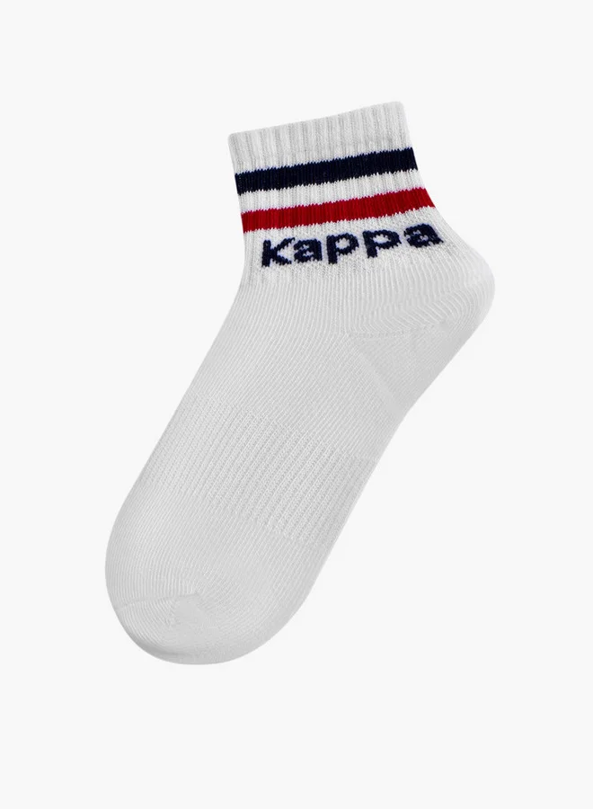 Kappa Logo Print Non Terry Sports Socks - Set of 5