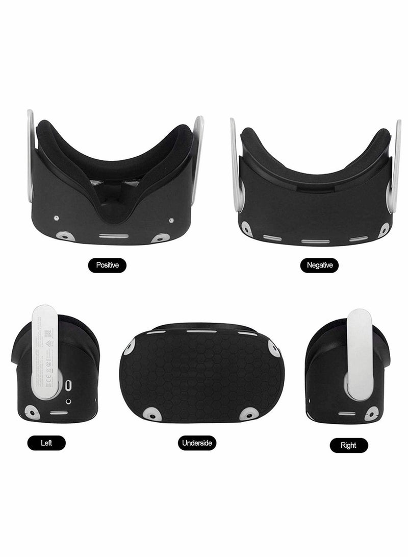VR Case Front Protector Silicone Anti-Slip Anti-Scratch Anti-Dust Shockproof for Quest 2 - Image 3