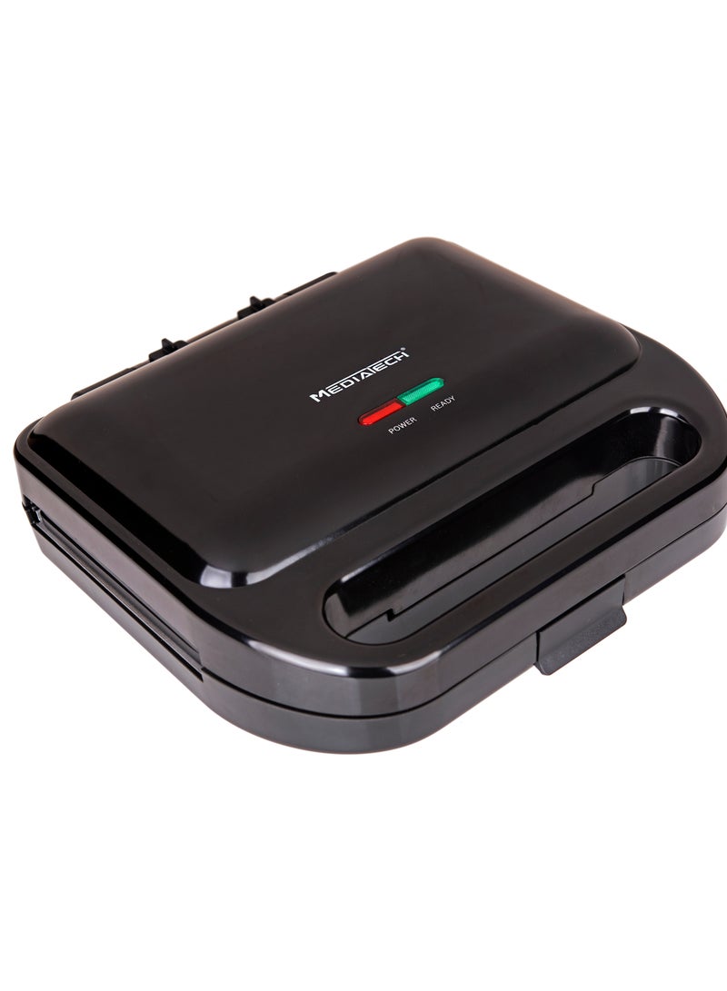 Media Tech Sandwich Maker, 3x1, 750W, MT-207 - Black