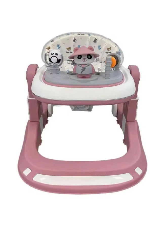 Baby walker with flexible wheels and a padded seat suitable for home and nursery - Image 1